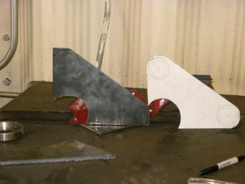 1996 Ford Bronco - I used two peices of 1/4" plate steel about 6" x 8" and made template to "fit" what I had. When I drilled the holes I had both peices tack…