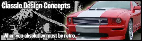 2000 Ford Mustang - This red Ford Mustang features white racing stripes and a distinctive grille, suggesting a 2005 model year.