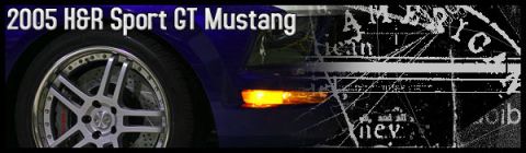 2000 Ford Mustang - A close-up view of a blue Ford Mustang's front wheel and fender, overlaid with text.