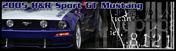 2005 Ford Mustang GT front view, blue and white