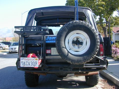 1967 Ford Bronco - tire carrier with the new California plates (you knooow).