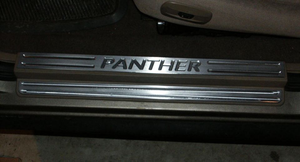Door sill with "PANTHER" text