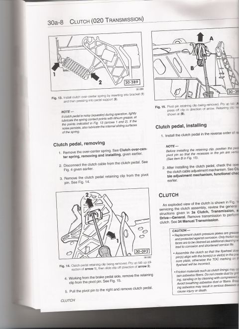 2003 Chevrolet Monte Carlo - Manual shows steps for removing and installing a clutch pedal assembly with diagrams.