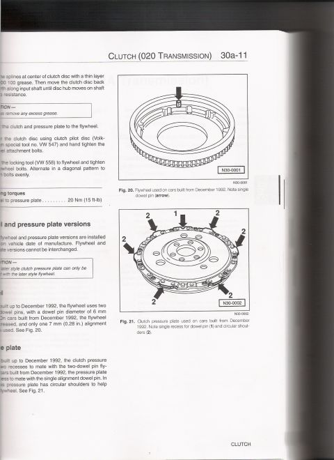 2003 Chevrolet Monte Carlo - Diagrams illustrate flywheel and clutch pressure plate installation details, referencing specific dates of manufacture.