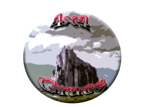 1995 Ford Bronco - Graphic logo '4x4 Grace' superimposed over a mountain scene, with Supermotors.net branding at the bottom.