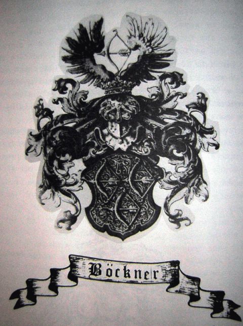 1995 Ford Bronco - A black-and-white heraldic coat of arms print showing a crowned helm with a winged crest above a quartered shield and scrollwork mantling,…