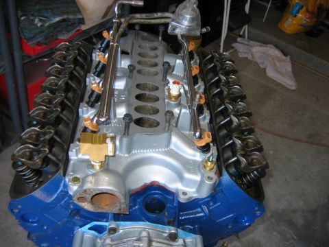 1992 Ford Bronco - seated the lower intake.