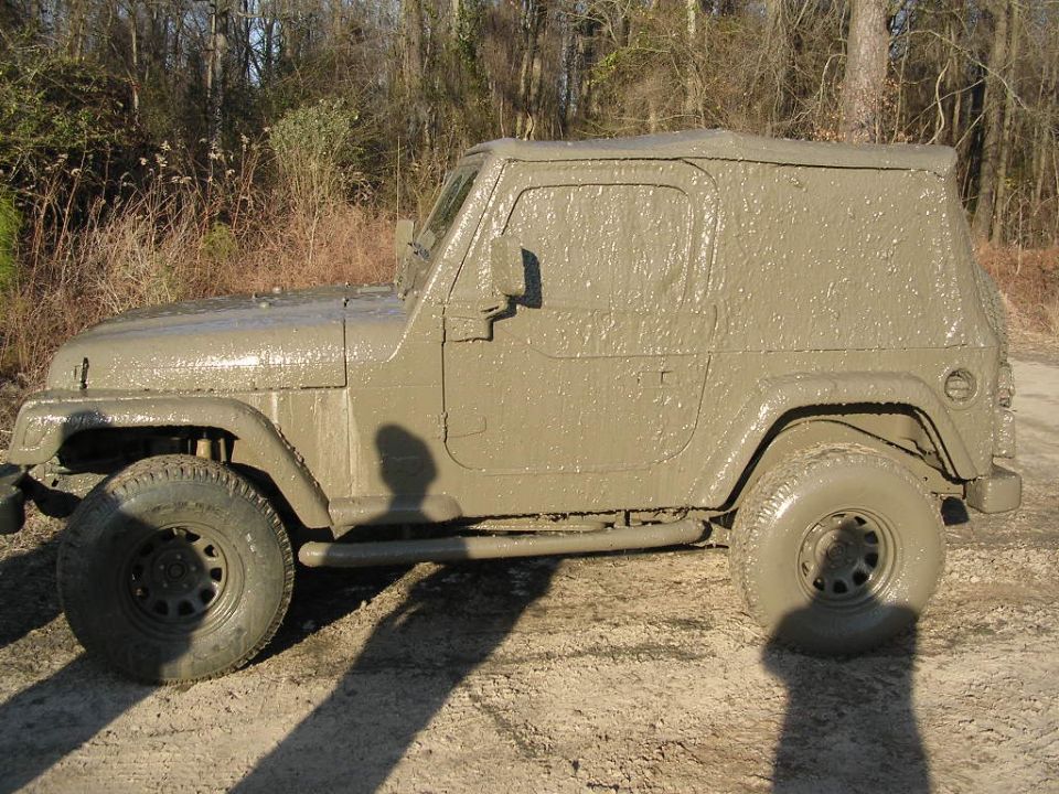 The Jeep after a little mud