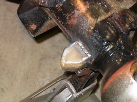 1986 Ford F-150 - This photo shows a metal component that has been welded.