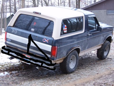 1993 Ford Bronco - This Ford Bronco shows a two-tone paint scheme and a removable hardtop.