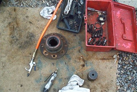 1986 Ford Bronco - Cleaned and packed the bearing. Installed new seal.