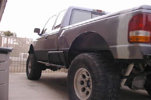 1997 Ford Ranger - Rear view of mounted sliders
