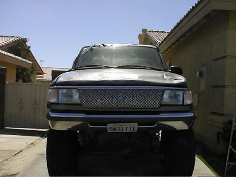 1997 Ford Ranger - Front view of damage from the roll