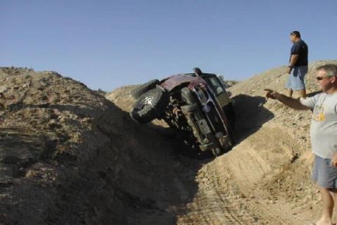 1997 Ford Ranger - Jeff's turn to flop over...we were on our way back to camp at the end of the day, messing around in one of the washes. This was the same da…