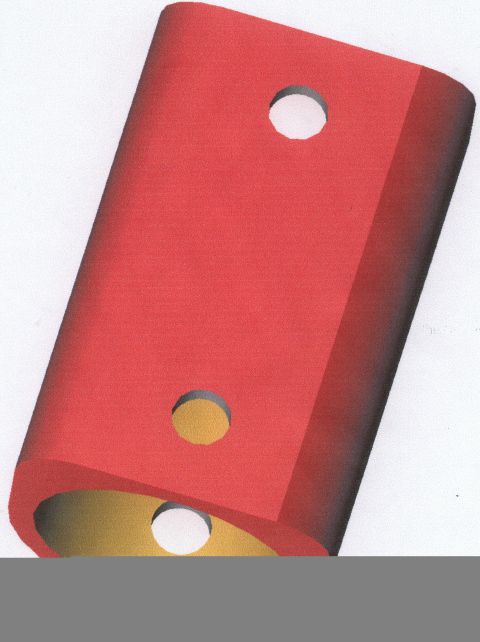 1991 Ford Bronco - A red metal component with circular openings is depicted in this image, likely a mechanical part.