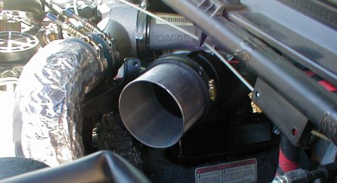 2002 Ford Excursion - 4" piece of aluminized exhaust pipe used for deleting the stock fume collector(Photo courtesy of TXToy)