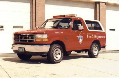 1993 Ford Bronco - This 1993 Ford Bronco is marked for the Fire Department and has 'Deputy Chief' on the door.