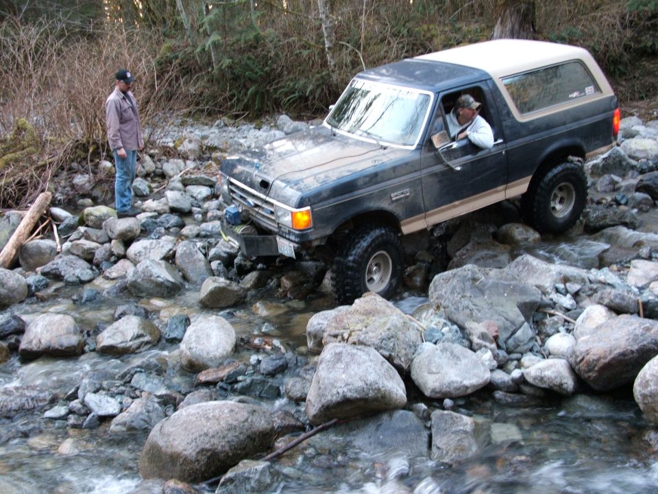 Mikes turn to go across the river