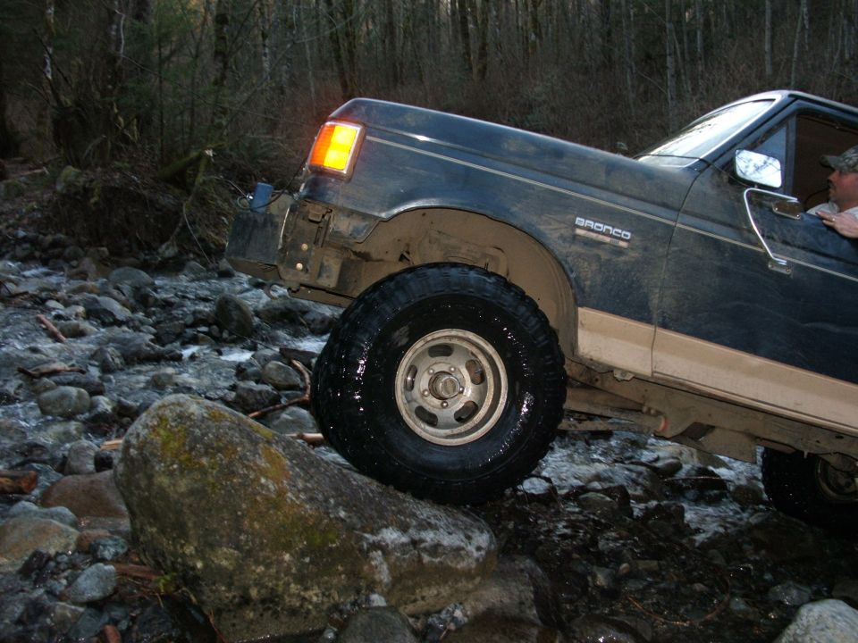 Just one more rock to get over and Mike will have made it across