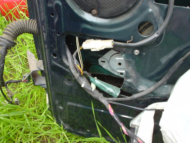 Door panel wiring harness and interior components