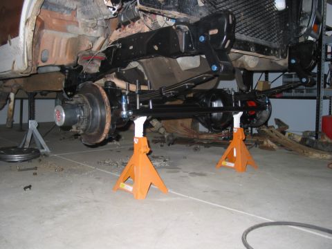 1981 Ford Bronco - The finished axle and springs. It still needs shocks, brakes, and steering to finish the front end.