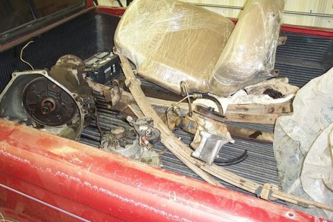 1986 Ford Ranger - Junkyard haul #1 - springs, new seats, engine accessories, C6