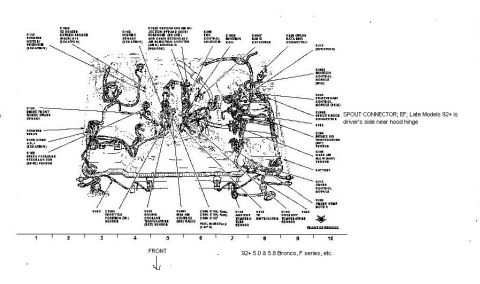 1996 Ford Bronco - 92+ Spout Connector Location for 5.0/5.8