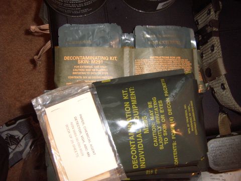 1988 Ford Bronco - Contents include M291 skin decontamination packets and M295 individual equipment decontamination packets.