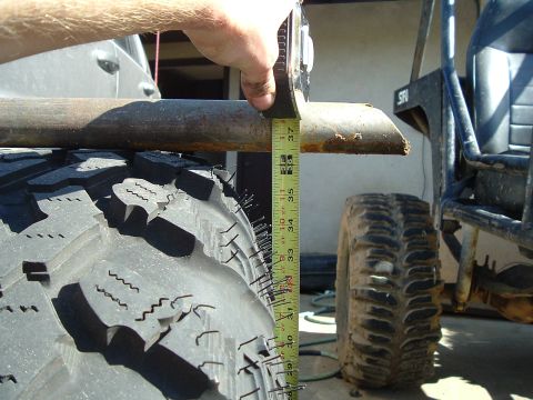 1989 Ford Bronco - camera angle throws it off a little bit, my eyeballs told me 36.5"