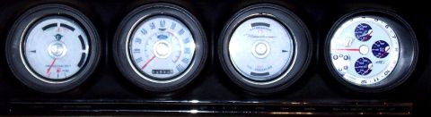 1969 Ford Ranchero - My custom gauges made by Ron at Express Overlays and my Autotechnics S7 4in1 Tach.