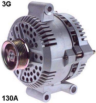 1993 Ford Bronco - This is a 3G alternator, rated at 130 amps, with a visible pulley and mounting brackets.
