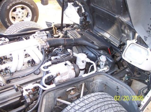 1994 Ford Bronco - Engine bay details are visible, along with a tire and a headlight. The photo is dated 02/20/2005.