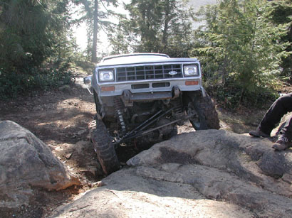 1984 Ford Bronco II - This 1983 Ford Bronco II navigates a rocky trail, its off-road capabilities.