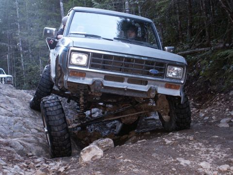 1984 Ford Bronco II - This 1984 Ford Bronco II is navigating a rocky off-road course.