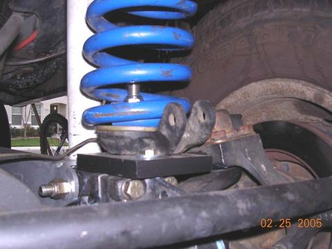 1994 Ford Bronco - coil sits much better. I may use the old swaybar mounts to mount a new swaybar since I may go to the new superflex JBG coils
