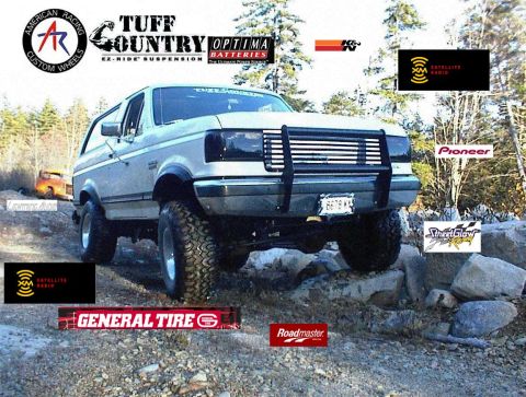1988 Ford Bronco - This 1988 Ford Bronco navigates a rocky trail, its offroad capabilities.