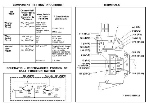 1993 Ford Taurus - This document displays electrical wiring schematics and component information.