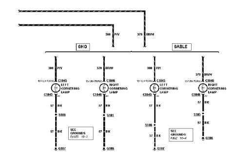 1993 Ford Taurus - This is a schematic diagram showing electrical connections, likely for a vehicle's wiring system.