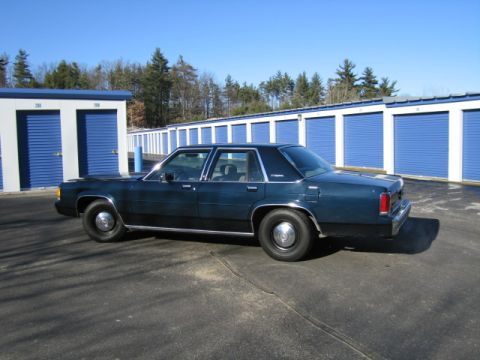 1991 Ford LTD Crown Victoria - This 1991 Ford Crown Victoria LTD is parked in front of a row of blue storage unit doors.
