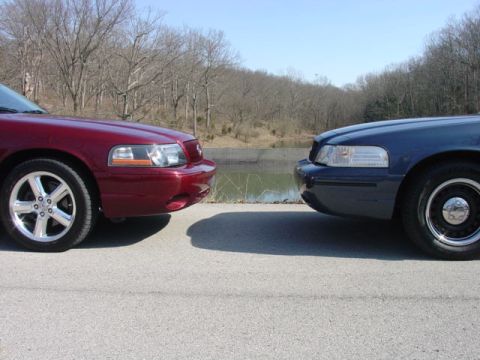 1998 Ford Crown Victoria - I met up with a local 2004 Dark Torador Mercury Marauder owner for some pics.