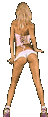 1968 Ford Mustang - Woman in a pink corset and white shorts, facing away from the camera.