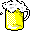 1968 Ford Mustang - This is a pixel art representation of a beer mug, not a vehicle.