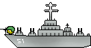 1968 Ford Mustang - Cartoon warship with a soldier on deck. Album claims 1968 Ford Mustang.