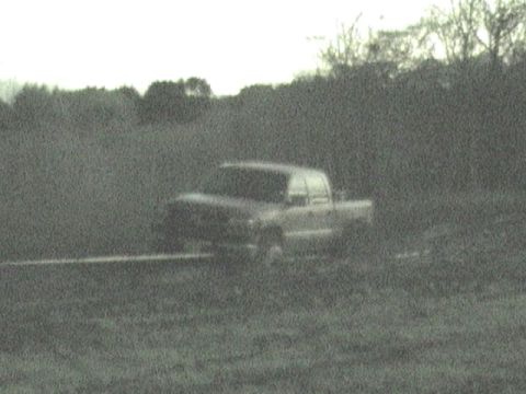 1989 Ford Bronco - A pickup truck is seen from a three-quarter front view in a field with trees in the background.