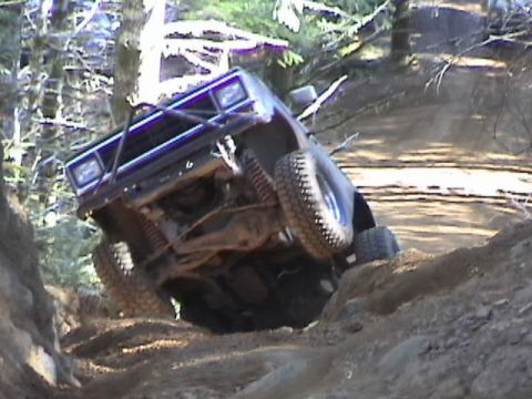 1994 Ford Explorer - Josh gets air time on the Can Opener trail.
