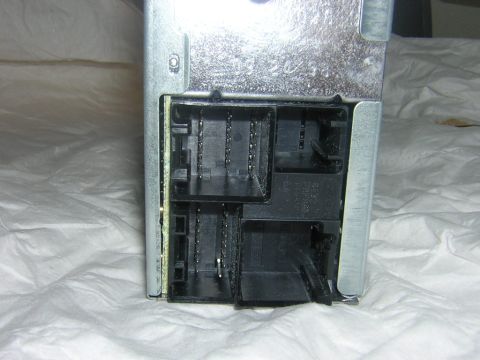 1998 Ford Crown Victoria - Car stereo rear connectors shown up close.