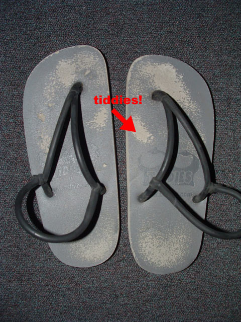 1993 Ford Bronco - These flip-flops have sand on them, suggesting they were worn at the beach.