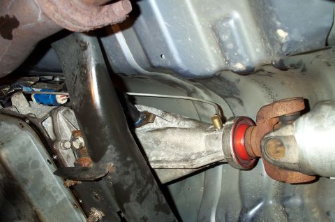 1998 Ford Crown Victoria - The line ran and installed at the rear fitting, near the bushing.