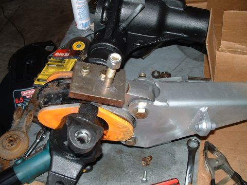 1995 Ford Bronco - bolted to cage radius arms with 7/16" grade 8 bolts