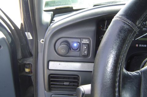 1993 Ford Bronco - Dashboard controls and steering wheel of a 1993 Ford Bronco.